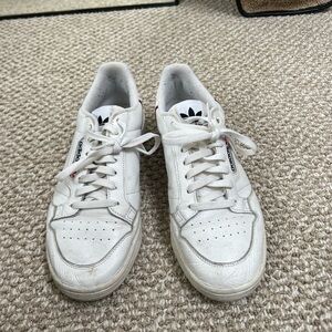 Adidas Men's White Leather Sneakers